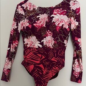 Calia Magenta Long Sleeve Swimsuit